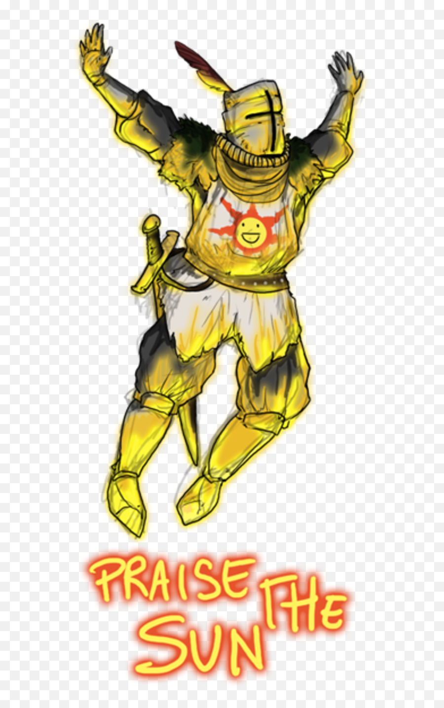 Praise Emoji - Dark Souls Sun Knight Meme Hd Png Download Praise The Sun Dark Souls,Sun Emoji