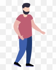 Man With Beard Clipart - Bearded Standing Png Emoji