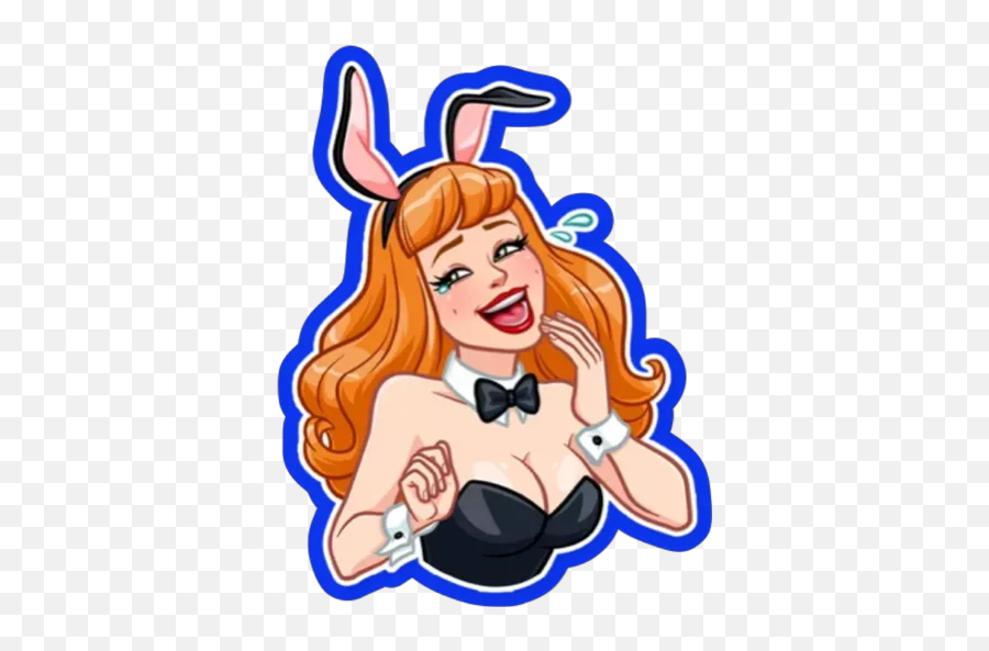 Playboy Girls By Indi Stickers For Whatsapp - Fictional Character Emoji,Playboy Bunnies Emoji