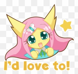 Howxu Fluttershy Cute Emoji - Fictional Character