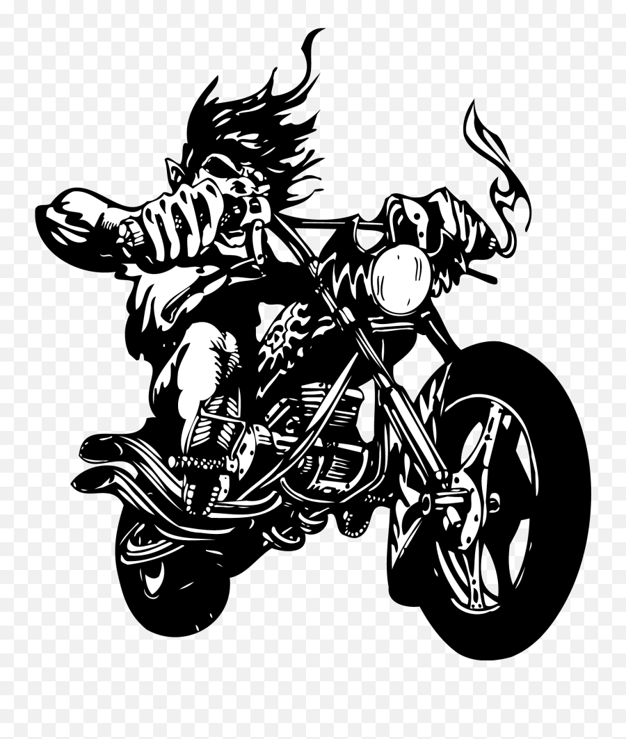 Download Devil Wall Sticker Label Decal Motorcycle Moto - Ghost Rider Vector Png Emoji,Motorcycle Emoticon