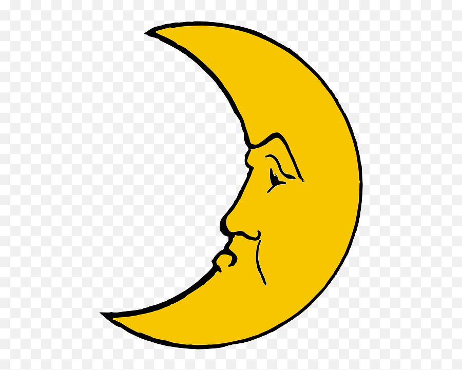 Eyes Moon Face Cartoon Crescent Mouth Nose - Luna Clipart Emoji,Crescent Moon Emoji