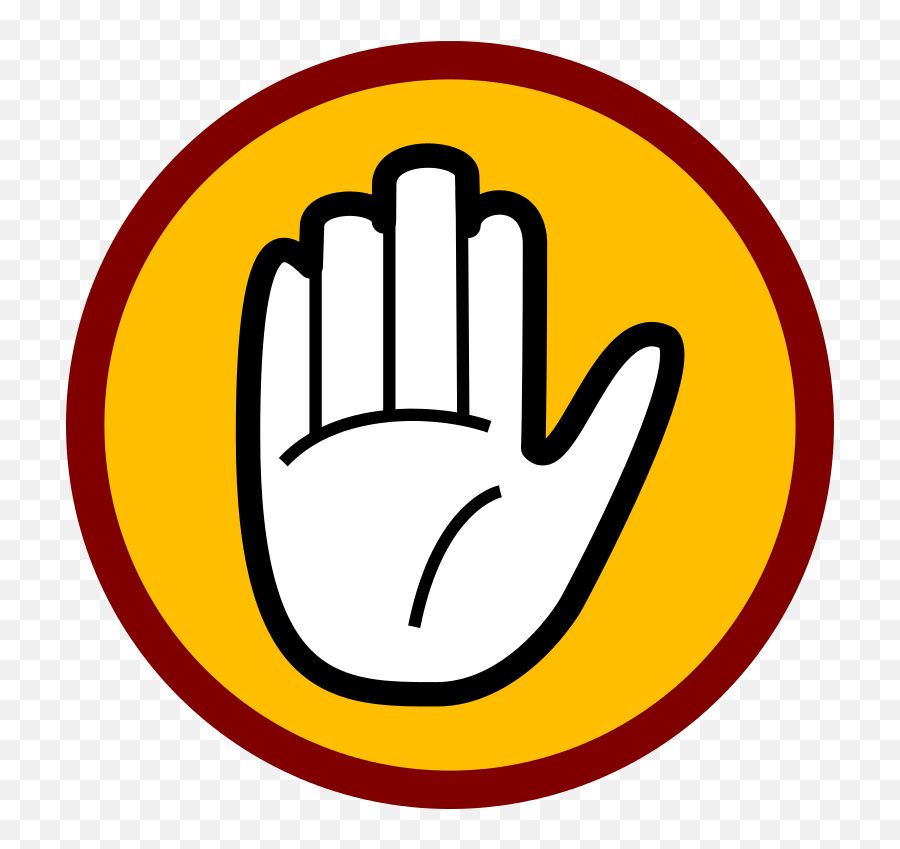 Stop Hand Caution - Transparent Stop Caution Sign Emoji,Caution Emoji