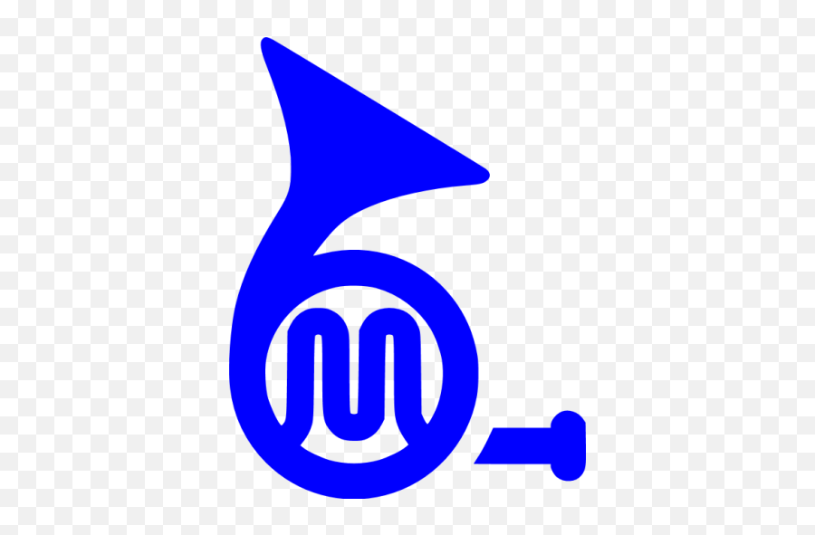 Blue French Horn Icon - Icon Emoji,French Horn Emoji