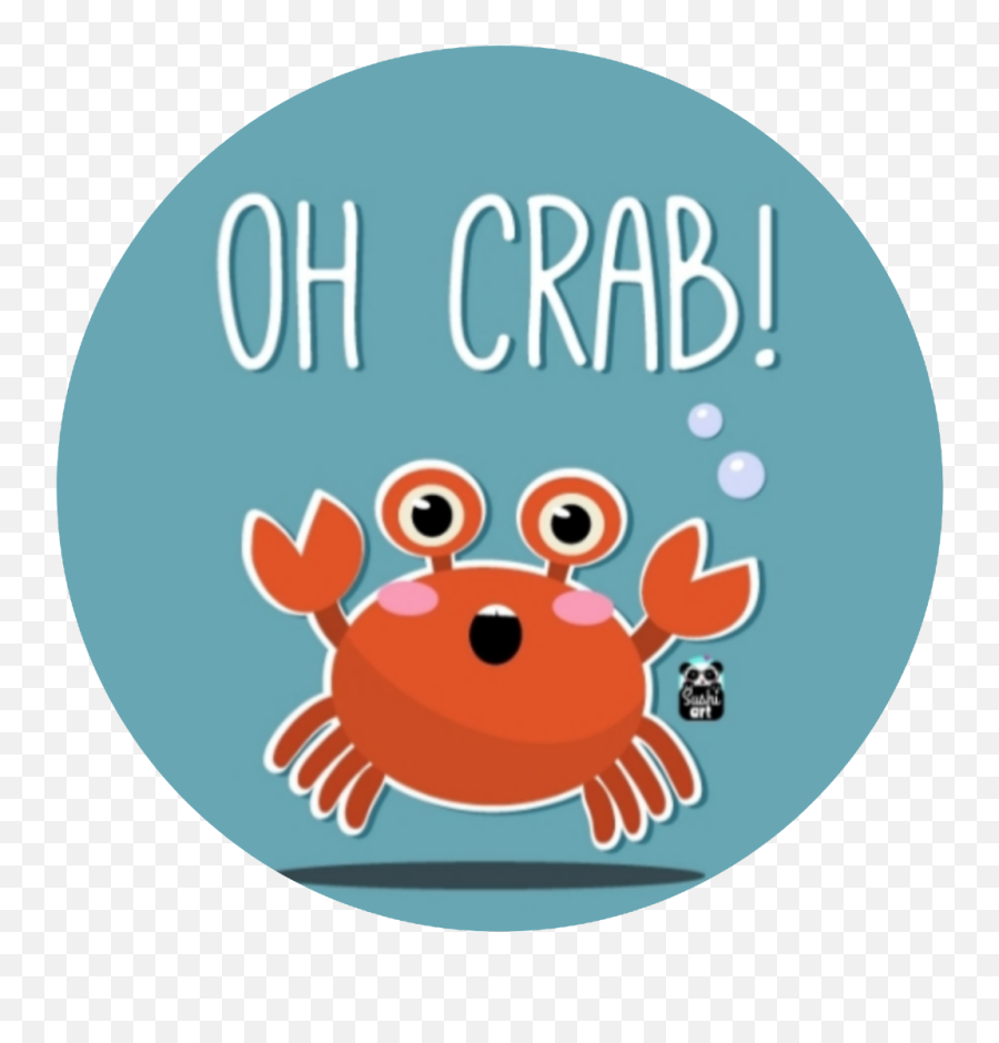 Challange Crab Cute Aesthetic Aestheticcircle Blue - Cancer Emoji,Crab Emoji