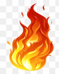 Clipart Flames Orange Flame Clipart - Flame Drawing Emoji,Flaming Emoji