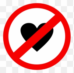 Heartbreak Emoji Png - No Love Symbol