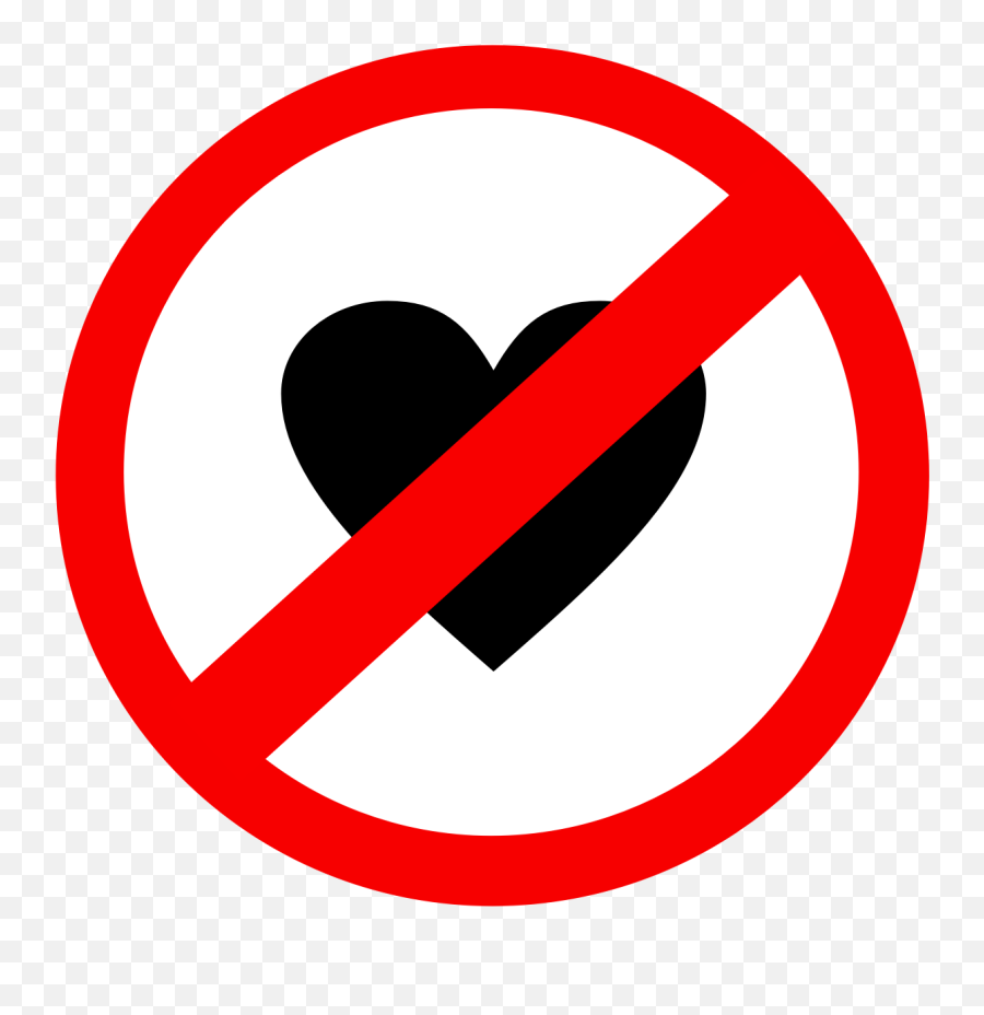 Heartbreak Emoji Png - No Love Symbol Png,No Signal Emoji