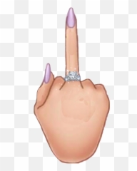 Emoji Finger Fuckoff Diamond Ring Heartbreak Weekend - Ring,Emoji Finger