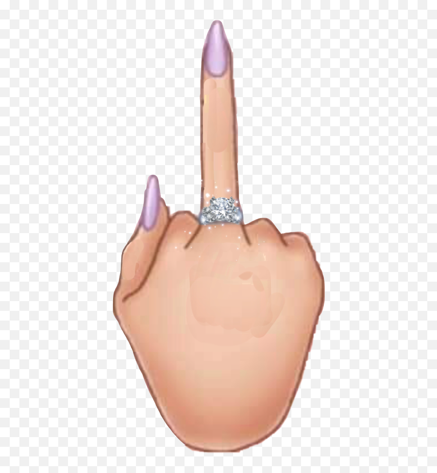 Emoji Finger Fuckoff Diamond Ring Heartbreak Weekend - Ring,Emoji Finger