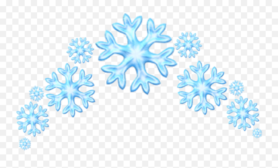 Emoji Blue Crown Snowflakes Winter Blueemoji Crownemoji - Snow Emoji Transparent Background,Snow Flake Emoji