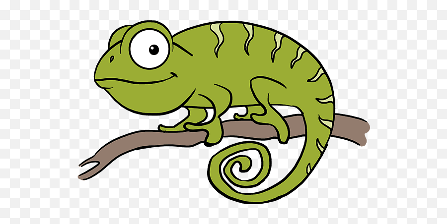 How To Draw A Chameleon - Really Easy Drawing Tutorial Draw A Chameleon Step By Step Emoji,Lizard Emoji