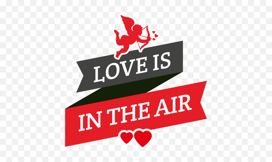 Cupid Message Valentine Ribbon - Cupid Silhouette Emoji,Cupid Emoji