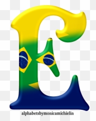 Alphabets By Monica Michielin 4 - Brazil Flag Alphabet Png Statue Of Liberty Emoji,Deus Vult Emoji