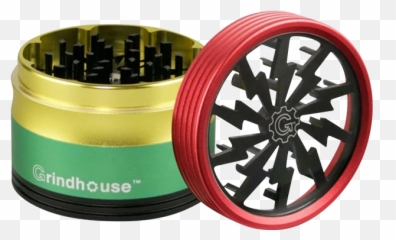 Grindhouse 25 High Voltage 4pc Grinder - Circle Emoji