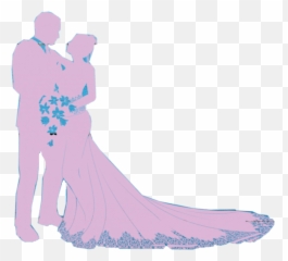 Pink Blue Married Wedding Bride Groom - Romance Emoji