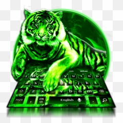Amazoncom Neon Green Tiger Keyboard Theme Appstore for - Siberian Emoji