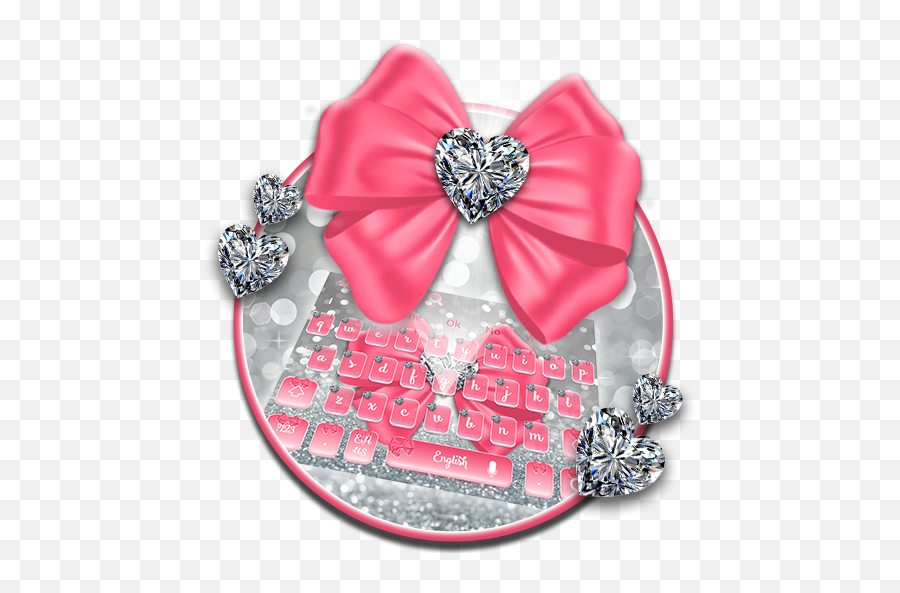 Pink Silvered Bow Keyboard Theme U2013 Leikir Á Google Play - Headpiece Emoji,Lax Emoji