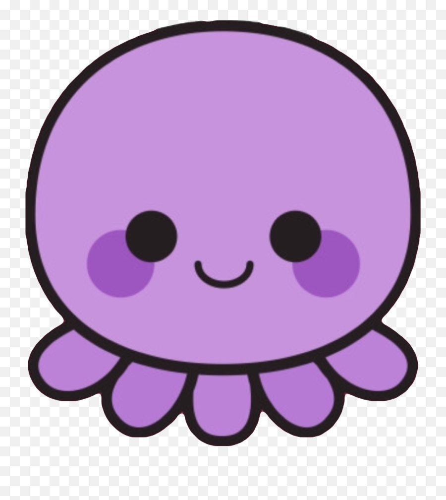 Kawaii Sticker Clipart - Full Size Clipart 3745905 Cartoon Cute Kawaii Octopus Emoji,Happy Emoticon Kawaii