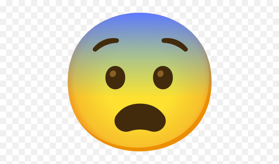 Fearful Face Emoji - Imagenes De Emoji Asustado,Scared Face Emoji