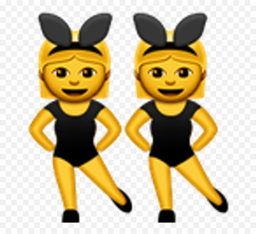 Download Hd Twins Clipart Emoji - Woman With Bunny Ears Emoji,Twins Emoji
