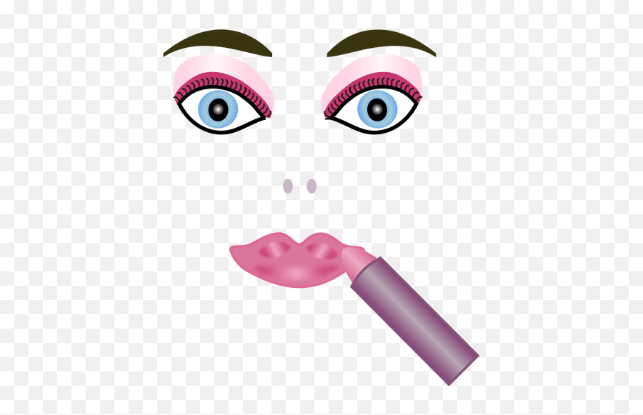 Vetor De Rosto De Mulher E Lipstputtick - Makeup Face Logo Png Emoji,Lip Emoticons
