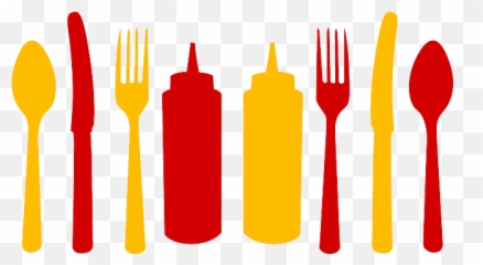 Ketchup Cutlery Spoon Fork - Utensils Clipart Emoji,Fork Knife Emoji