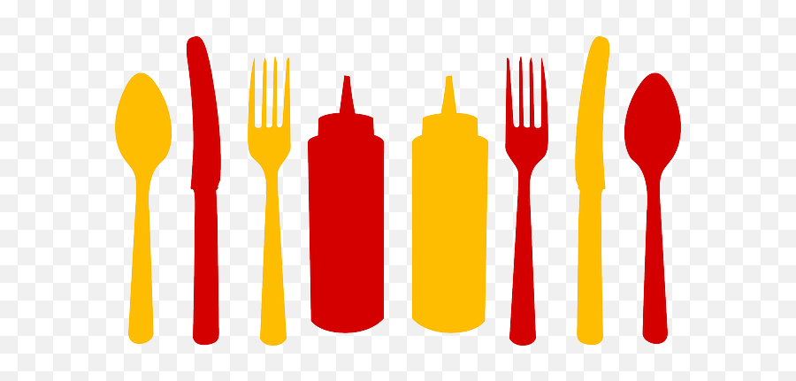 Ketchup Cutlery Spoon Fork - Utensils Clipart Emoji,Fork Knife Emoji