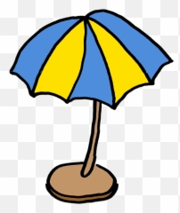 Parasol Beach Blue - Clip Art Emoji