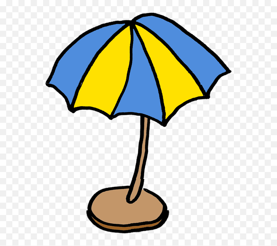 Parasol Beach Blue - Clip Art Emoji,Beach Umbrella Emoji