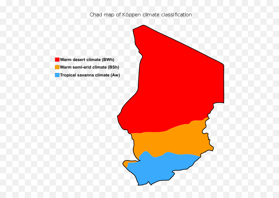 Chad Map Of Köppen Climate Classification - Climate Map Of Chad Emoji,North Korea Flag Emoji