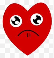 Red Heart Wants Your Sympathy Vector Drawing - Sorry Yar Emoji