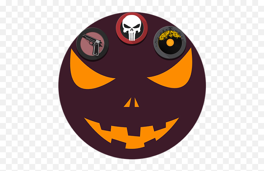 Scary Halloween Brown Pumpkin Theme Emoji,Pumpkin Emoji Android