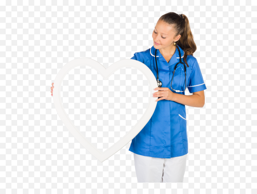 Nurse Holding A Heart Free Stock Photo - Heart Emoji,Small Heart Emoticon