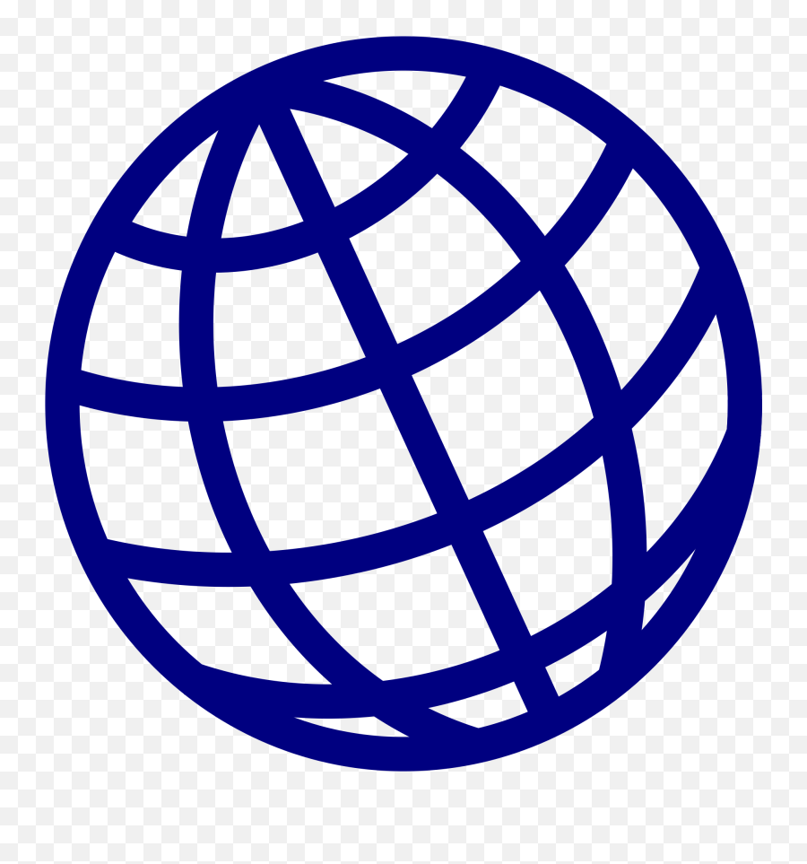 Globe Icon Transparent Background - Blue Globe Icon Vector Emoji,Globe Emoticon
