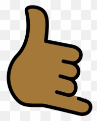 Call Me Hand Emoji Clipart - Human Skin Color