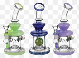 Pulsar Teardrop Mini Bong with Marble Water Pipes - Barware Emoji