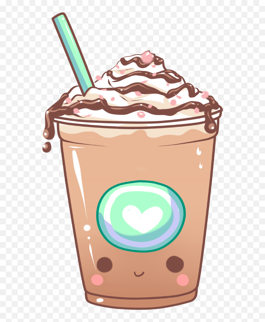 Coffee Clipart Iced Coffee - Milkshake Kawaii Png Emoji,Iced Coffee Emoji