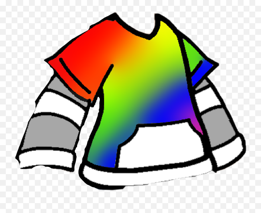 Boy Gacha Outfit Shirt Rainbow Sticker - Color Rainbow Outfit For Gacha ...