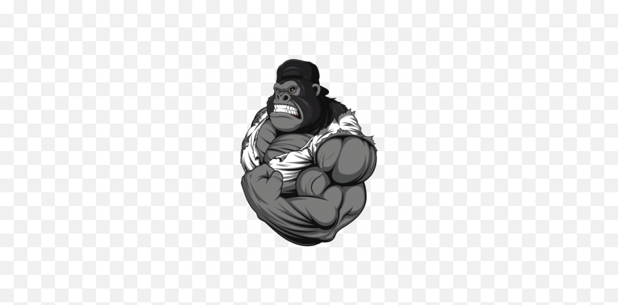 Bodybuilder Gorilla Ready To Fight 22958 - Gorilla Fitness Emoji,Gorilla Emoji
