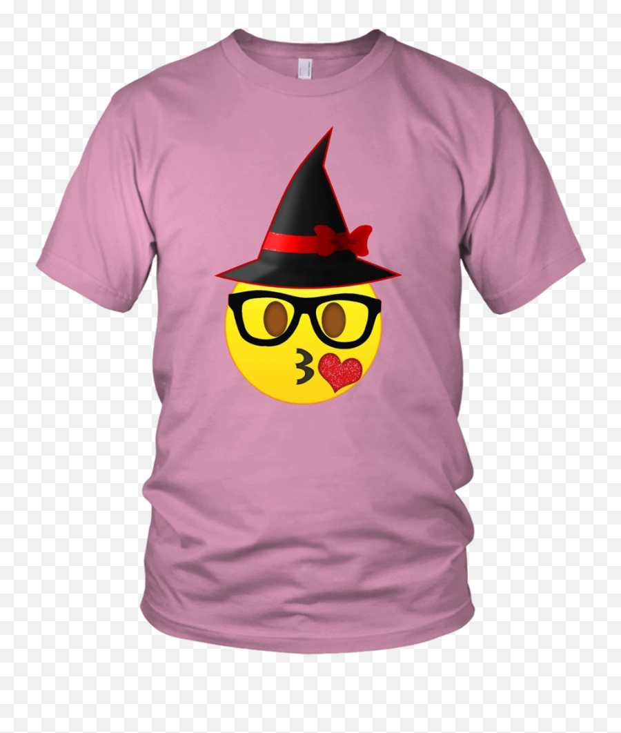 Nerd Emoji Witch Hat Halloween For - Pink Science Shirts,Emoji Girls Clothing