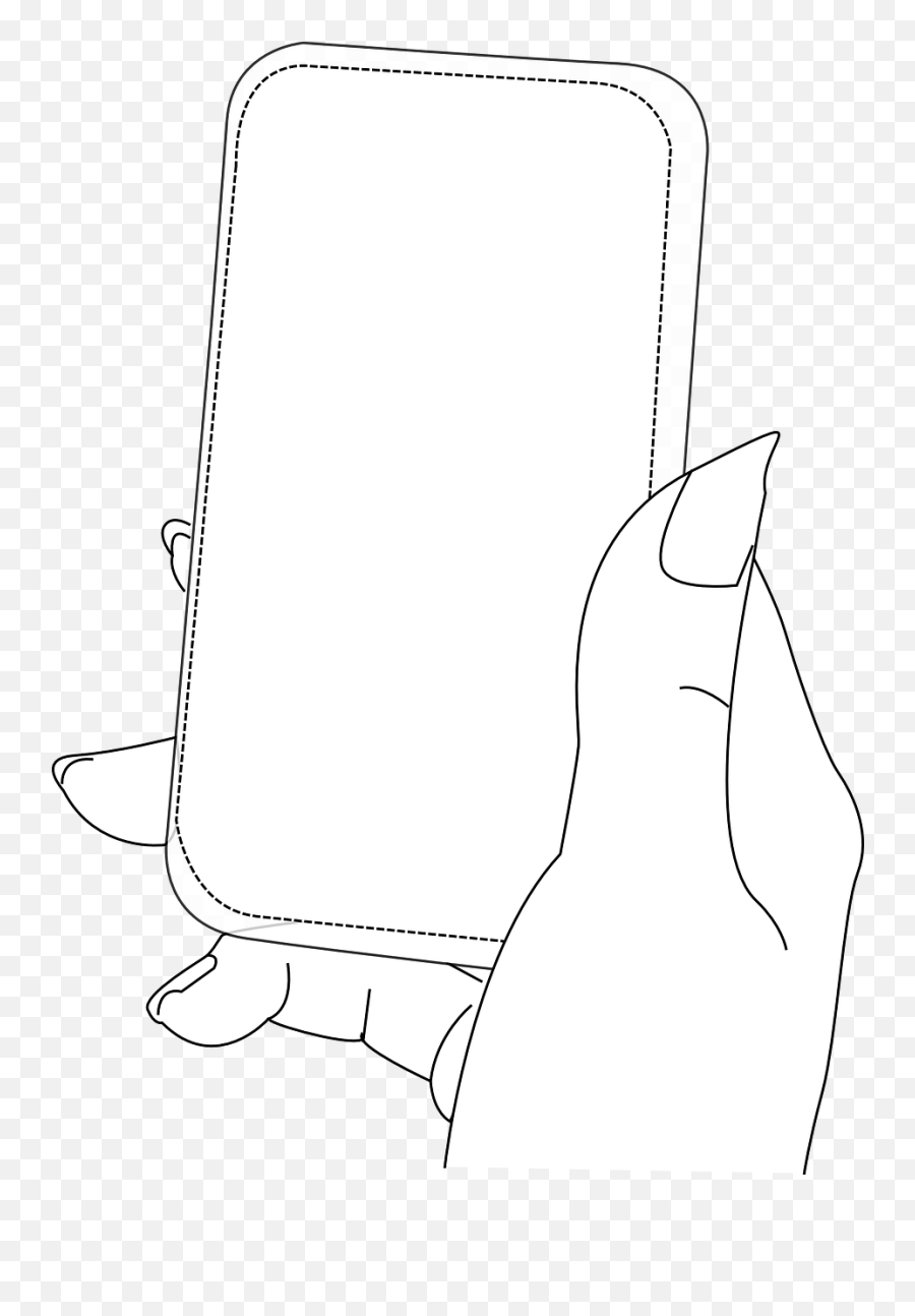 Smart Phone Hand Female Blank Screen - Smartphone Emoji,Phone Emoticon