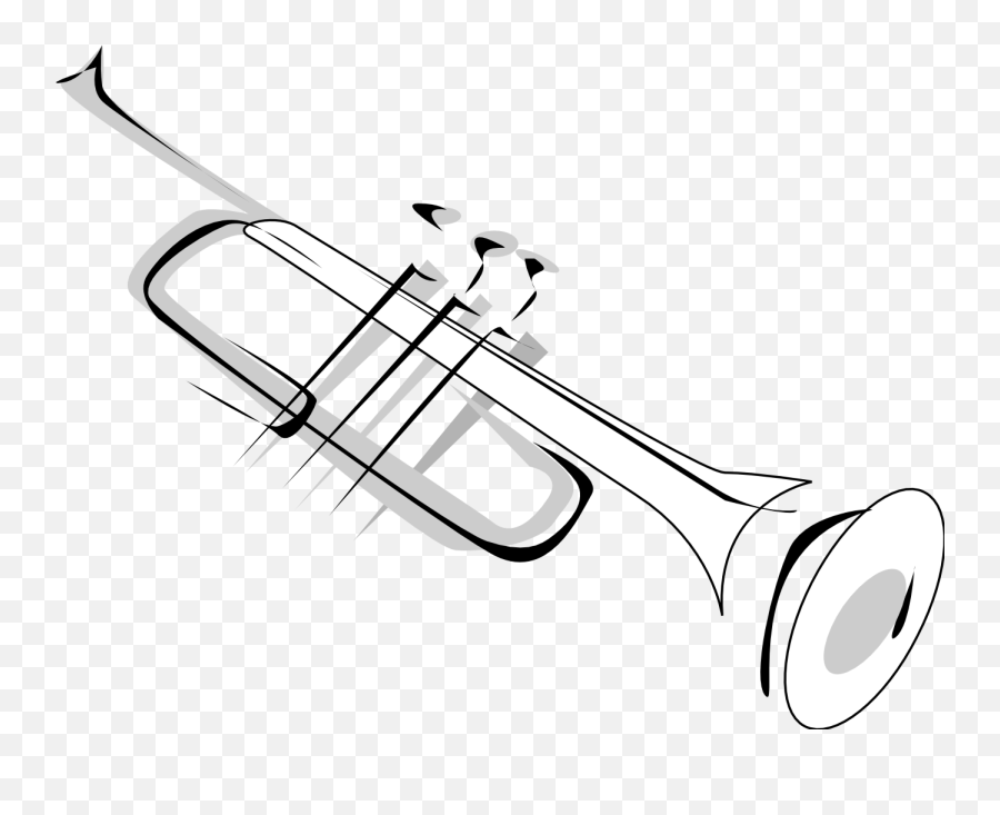 Simple Trumpet Tattoo Design - Trumpet Tattoo Designs Emoji,Violin Trumpet Saxophone Emoji