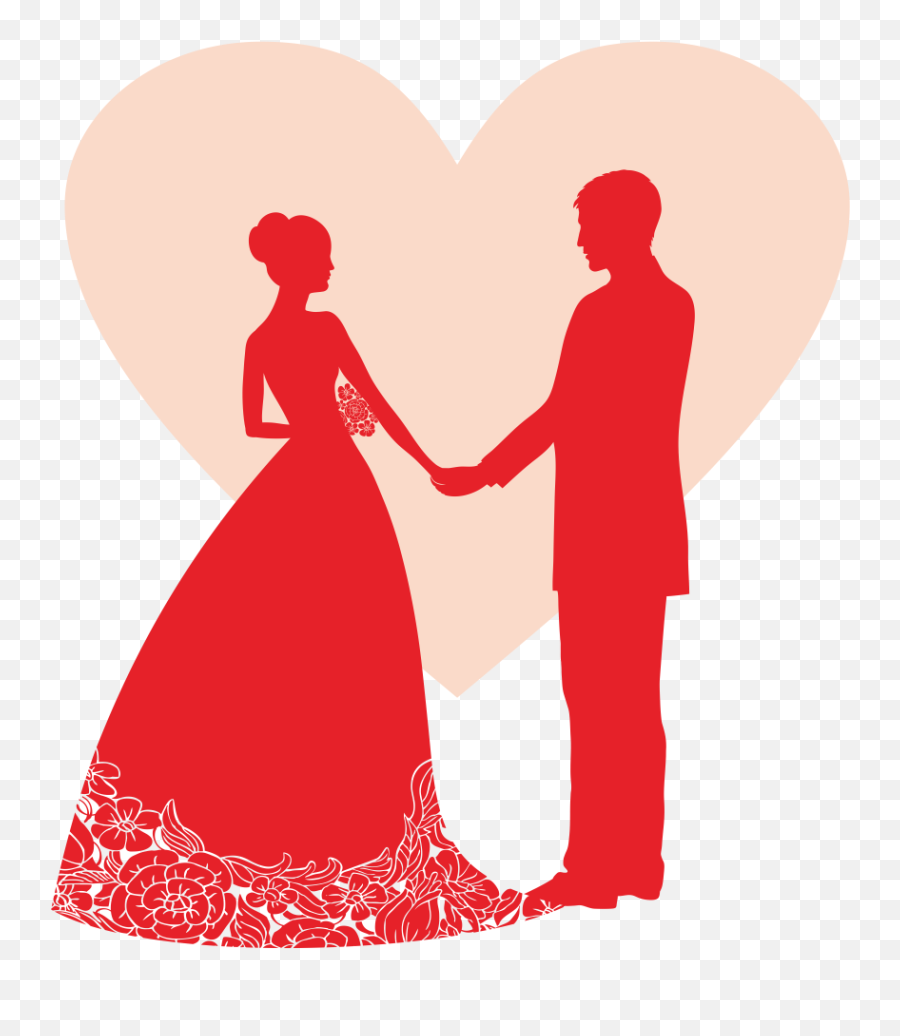 Wedding Invitation Wedding Reception - Wedding Couple Clipart Png Emoji,Bride And Groom Emoji