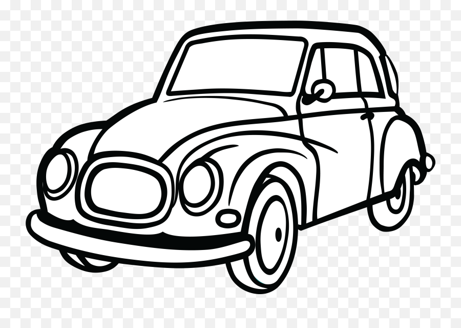 Free Cartoon Cars Black And White Download Free Clip Art - Car Drawing Clipart Emoji,Black Car Emoji