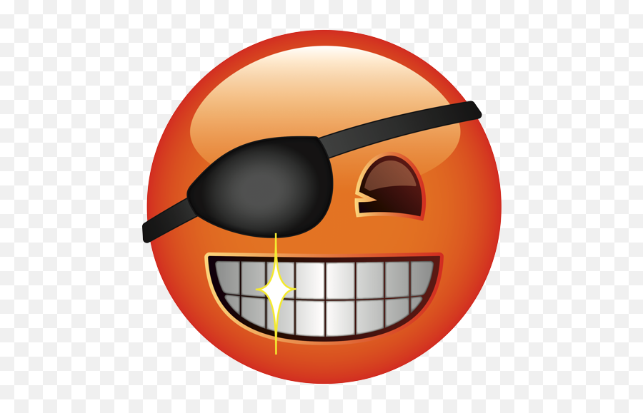 Emoji - Cara Con Un Parche En El Ojo,Orange Heart Emoji