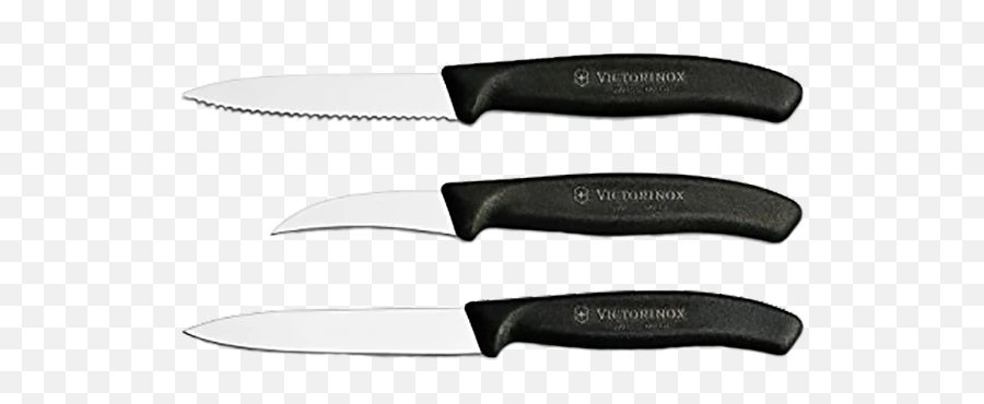 Victorinox 3 - Pack Paring Knives With Three Types Of Blades Hunting Knife Emoji,Back Man Knife Emoji