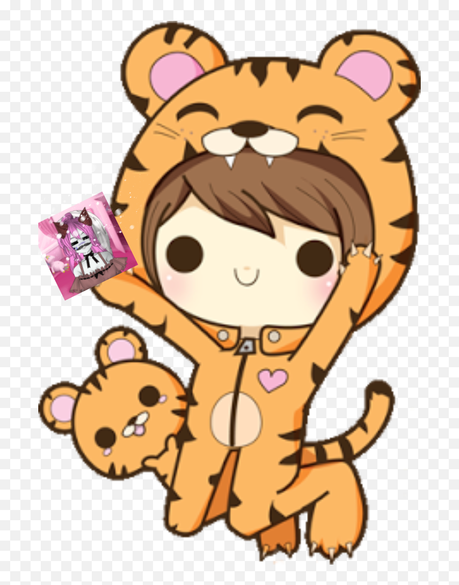 3 - Cute Kawaii Tiger Emoji,Toot Emoji