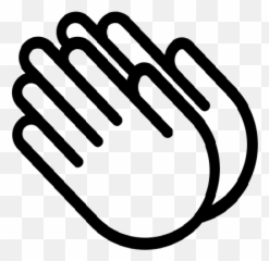 Png Gif Raw Tiff Psd Pdf - Praying Hand Icon Black And White Emoji