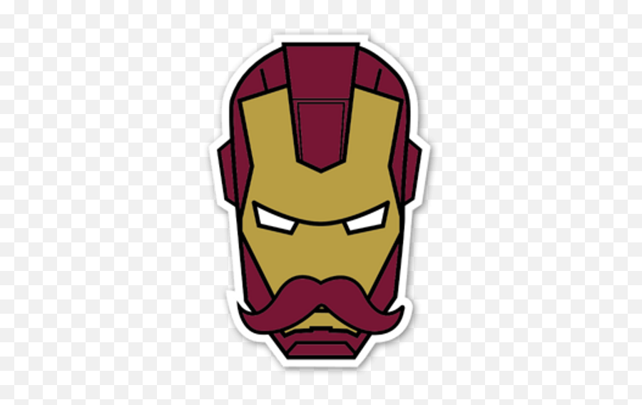 Marvel Mustache Iron Man Sticker - Sticker Mania Iron Man Emoji,Marvel Emoji